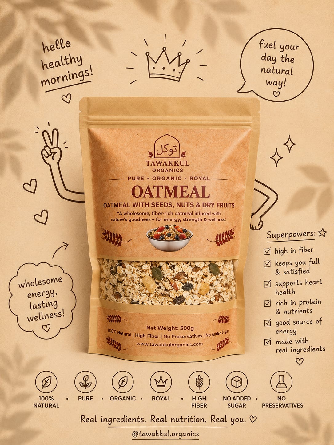 Premium Oatmeal – The Royal Bowl of Pure Strength