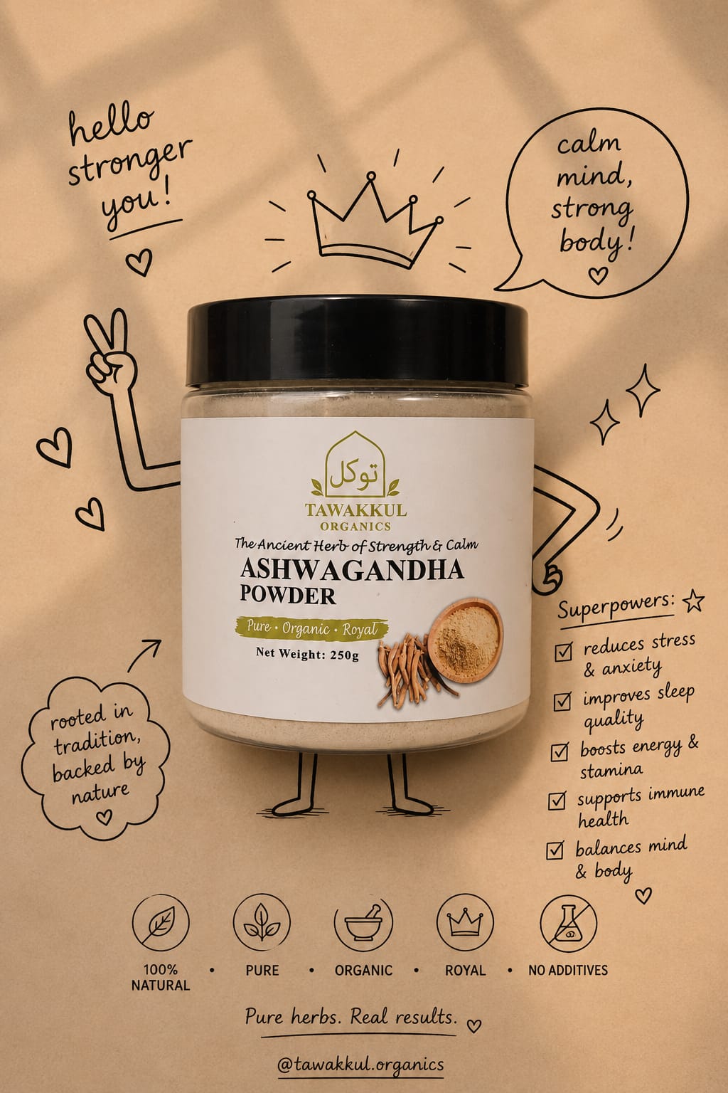 Ashwagandha Powder – The Root of Calm & Strength